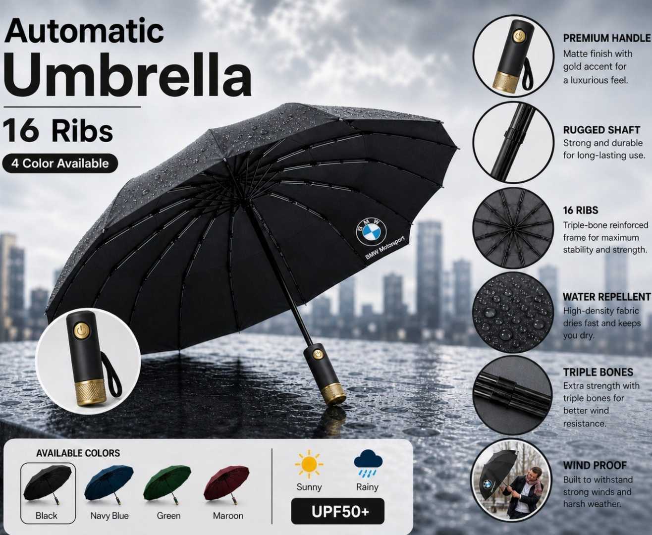 BMW,Premium,Umbrella,(Black)