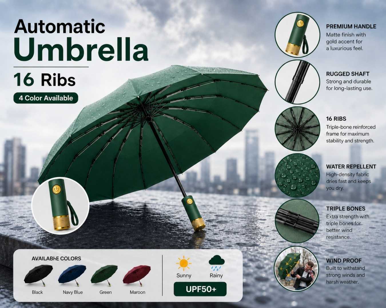 BMW,Premium,Umbrella,(Green)