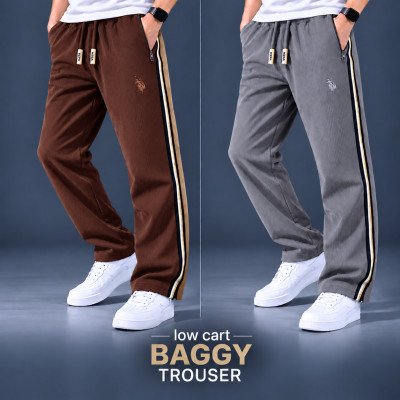 China coat Fabric low cut baggy trouser