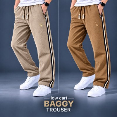 China coat Fabric low cut baggy trouser
