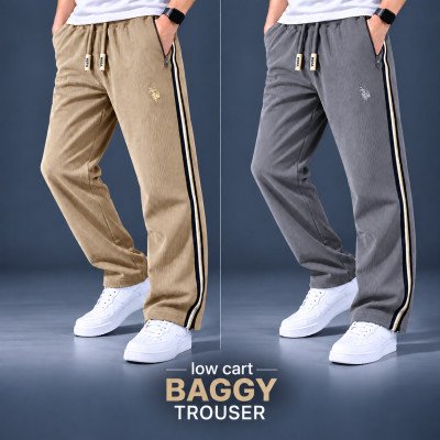 China coat Fabric low cut baggy trouser