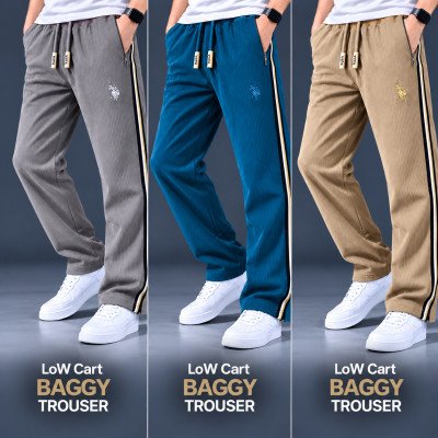 China coat Fabric low cut baggy trouser