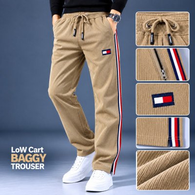 China coat Fabric low cut trouser